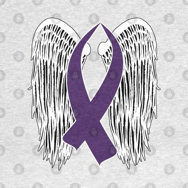 Winged Awareness Ribbon (Purple) by BlakCircleGirl